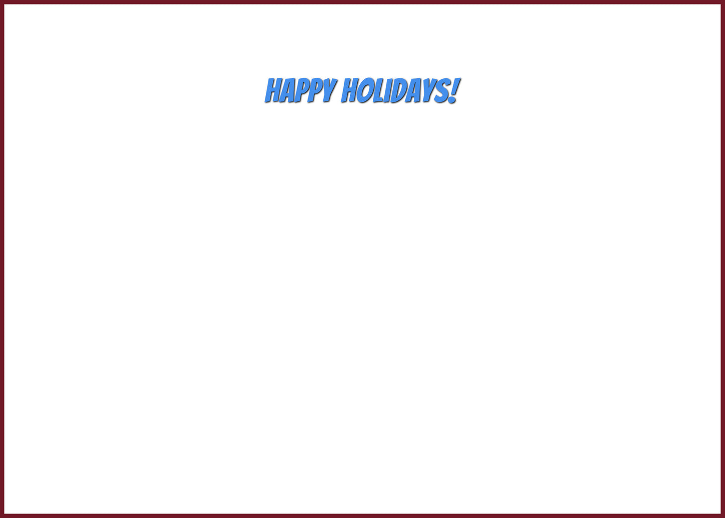 "Snowman Handstand" Greeting Card (Christmas)