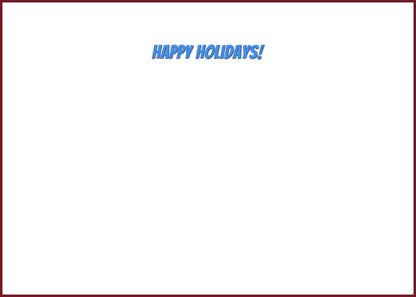 "Snowman Handstand" Greeting Card (Christmas)