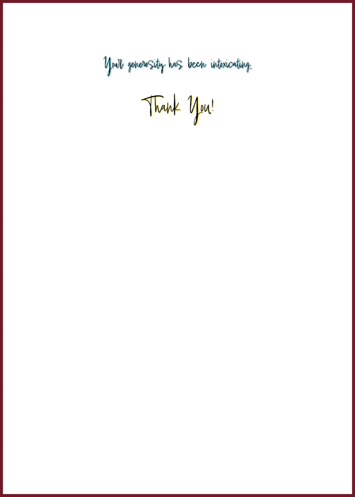 "Wine for the Soul" Greeting Card (Thank You, Rumi)