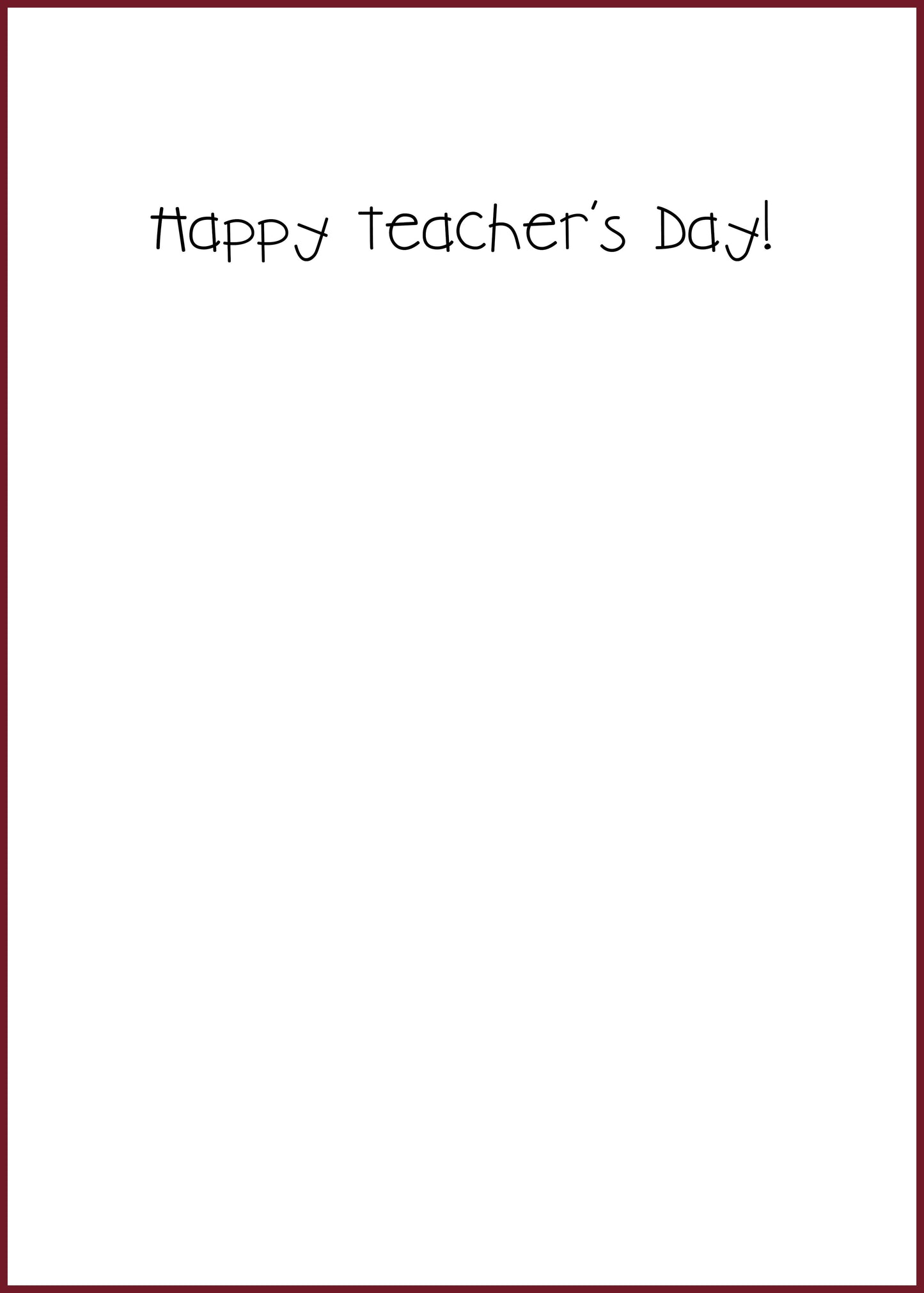 "A+ Teacher" Greeting Card (Customizable)