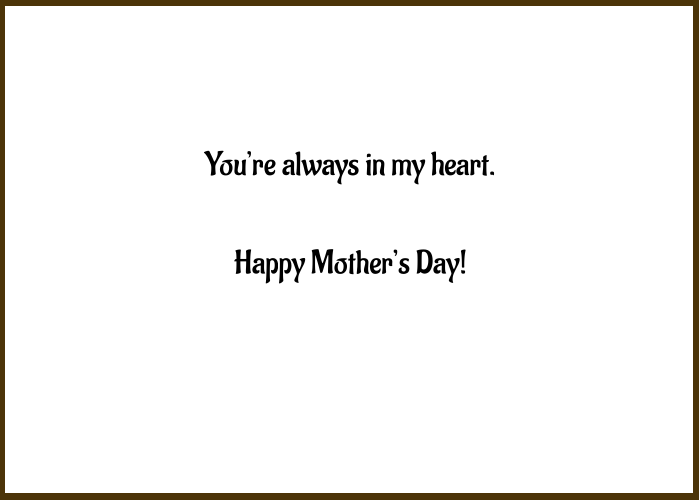"In All the World" Greeting Card (Mother's Day)